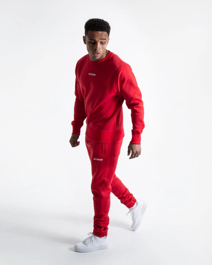 BOXRAW Men Clothing Johnson Sweatshirt - Red 2 BOXRAW Men Clothing Johnson Sweatshirt - Red