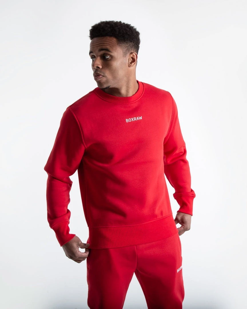 BOXRAW Men Clothing Johnson Sweatshirt - Red 3 BOXRAW Men Clothing Johnson Sweatshirt - Red