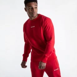 BOXRAW Men Clothing Johnson Sweatshirt - Red 11 BOXRAW Men Clothing Johnson Sweatshirt - Red