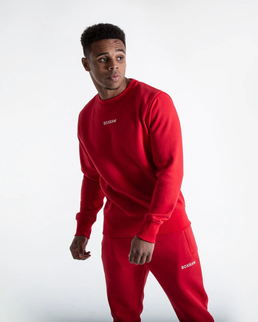 BOXRAW Men Clothing Johnson Sweatshirt - Red 4 BOXRAW Men Clothing Johnson Sweatshirt - Red