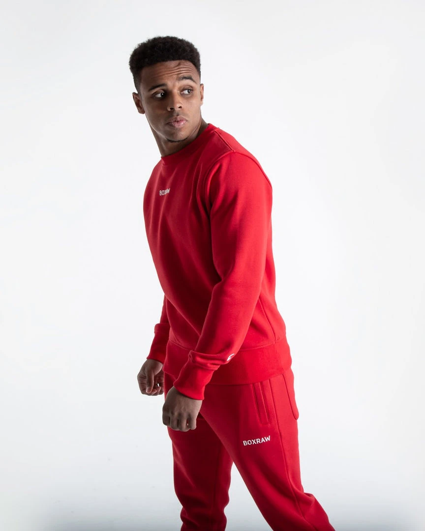 BOXRAW Men Clothing Johnson Sweatshirt - Red 5 BOXRAW Men Clothing Johnson Sweatshirt - Red
