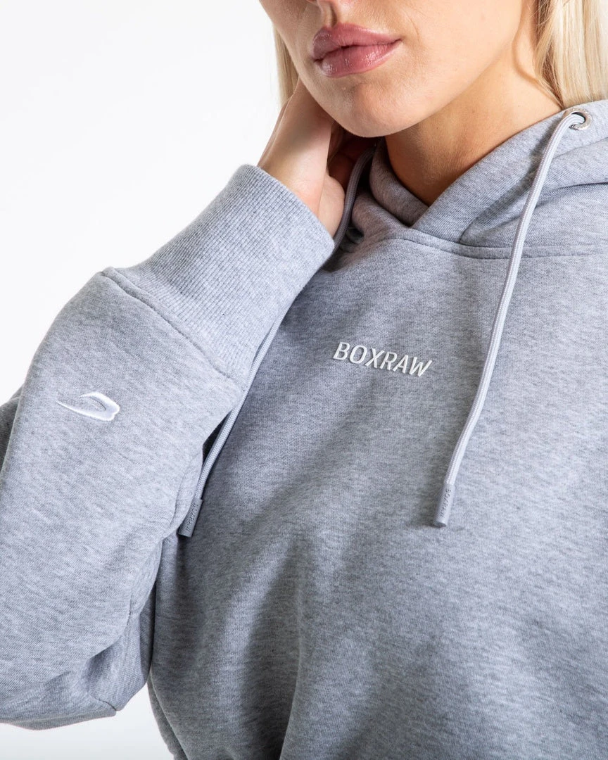BOXRAW Women Johnson Cropped Hoodie - Grey Clothing 7 BOXRAW Women Johnson Cropped Hoodie - Grey Clothing