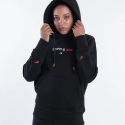 BOXRAW Women Boxing Is Love Hoodie - Black 13 BOXRAW Women Boxing Is Love Hoodie - Black