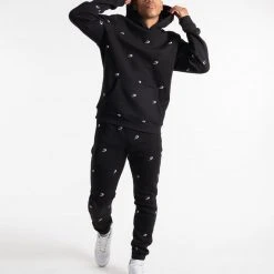 BOXRAW Men All Over Strike Hoodie - Black Clothing