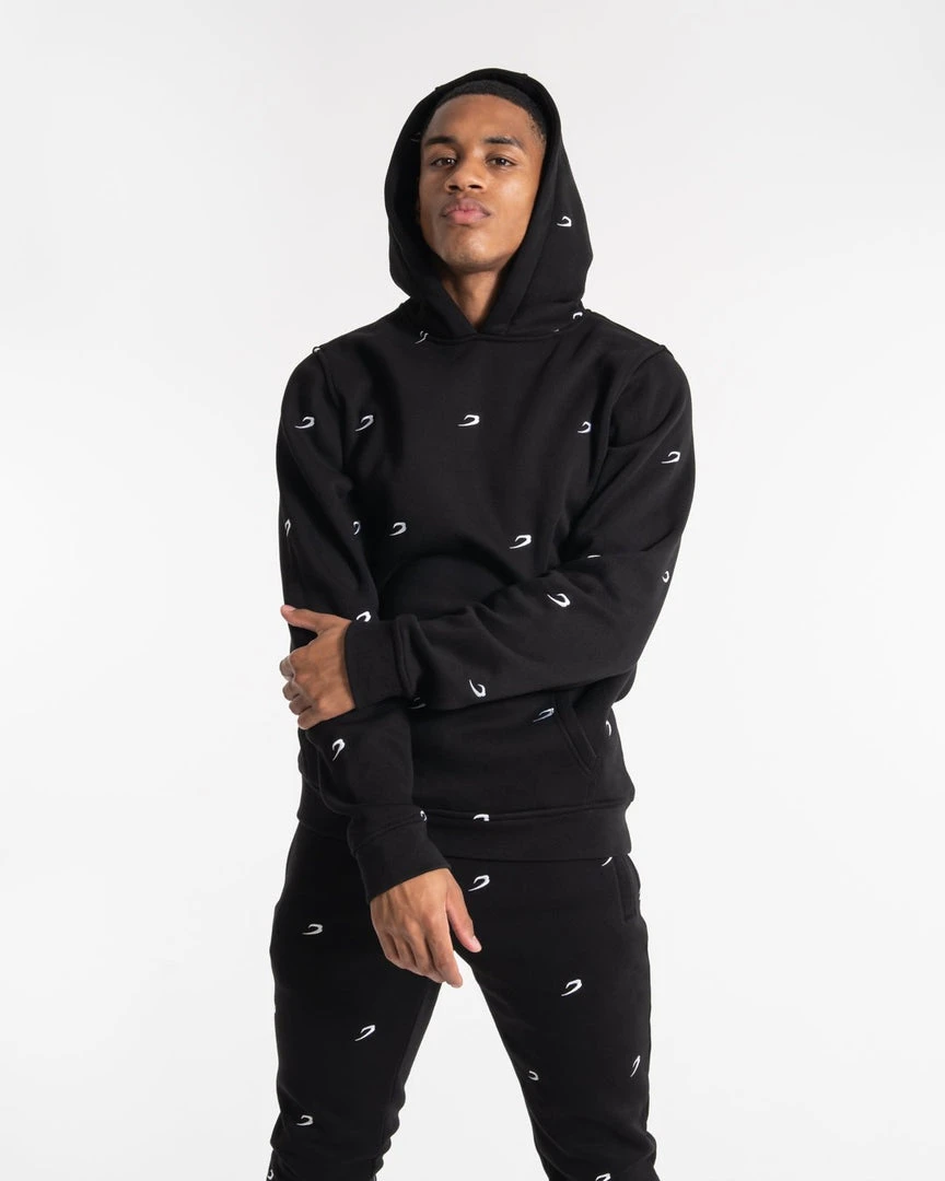BOXRAW Men All Over Strike Hoodie - Black Clothing 3 BOXRAW Men All Over Strike Hoodie - Black Clothing