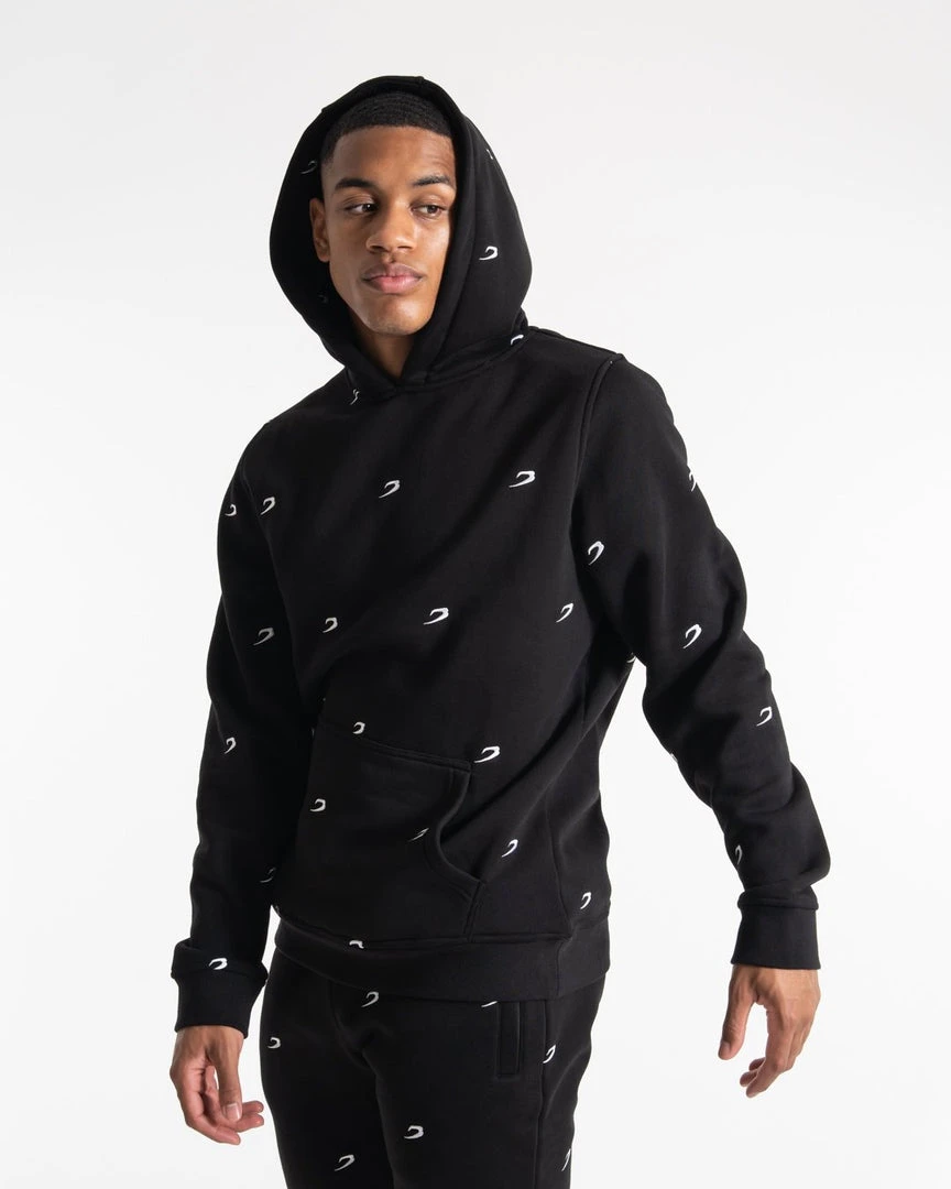 BOXRAW Men All Over Strike Hoodie - Black Clothing 4 BOXRAW Men All Over Strike Hoodie - Black Clothing