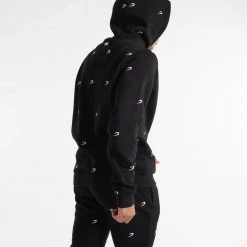 BOXRAW Men All Over Strike Hoodie - Black Clothing 12 BOXRAW Men All Over Strike Hoodie - Black Clothing