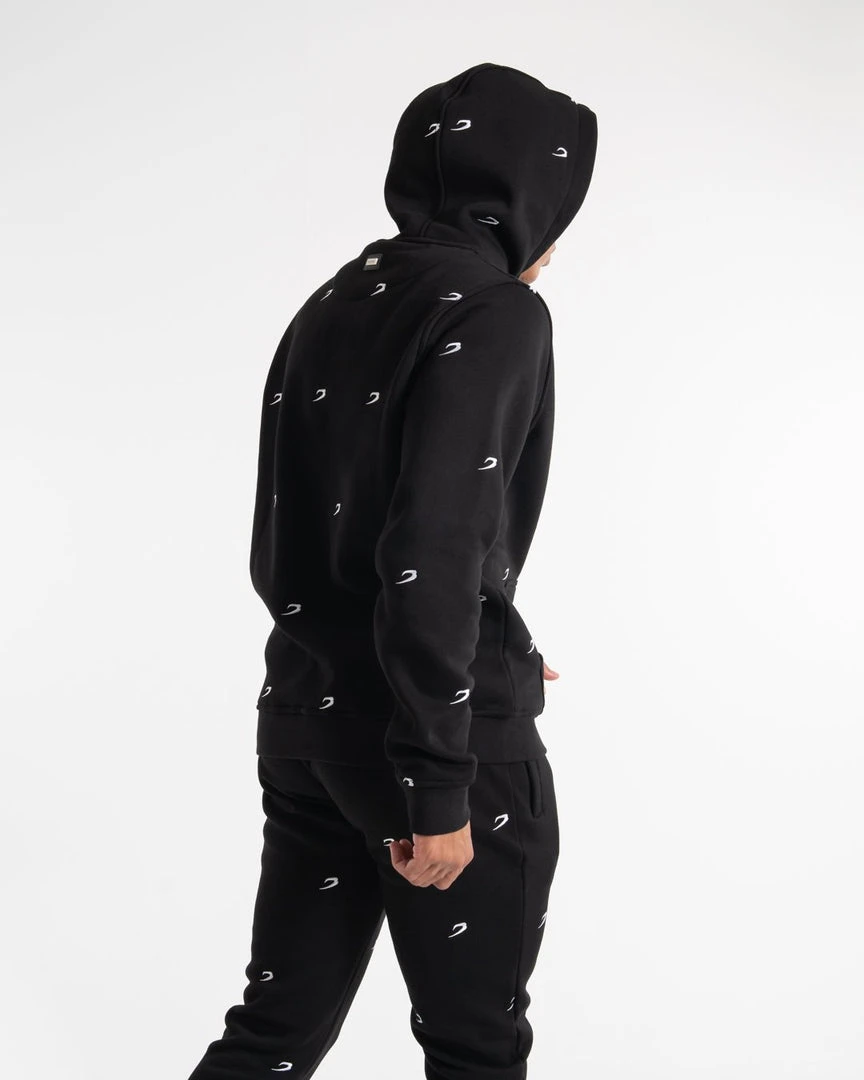 BOXRAW Men All Over Strike Hoodie - Black Clothing 5 BOXRAW Men All Over Strike Hoodie - Black Clothing