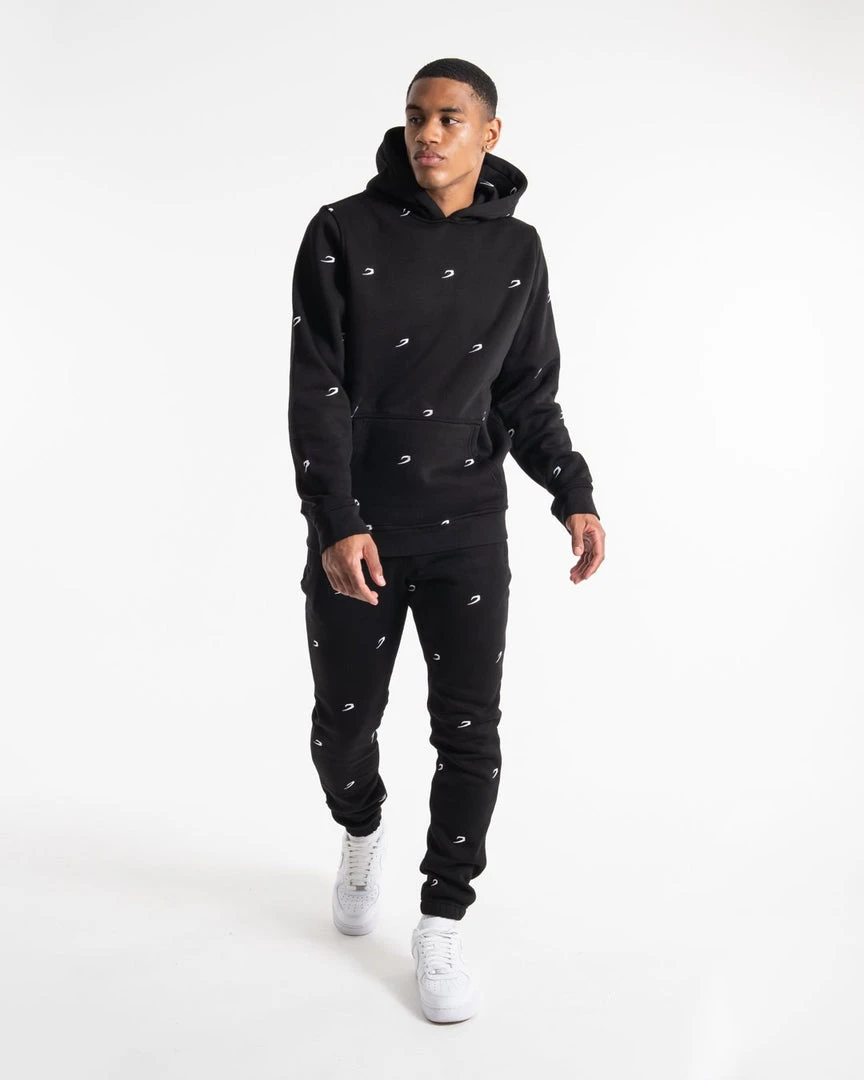BOXRAW Men All Over Strike Hoodie - Black Clothing 8 BOXRAW Men All Over Strike Hoodie - Black Clothing