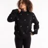 BOXRAW Women All Over Strike Sweatshirt - Black Clothing