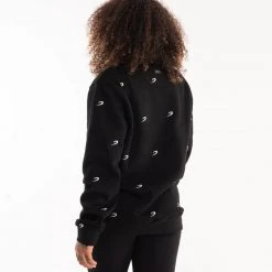 BOXRAW Women All Over Strike Sweatshirt - Black Clothing