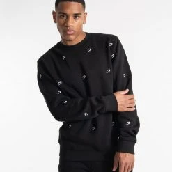 BOXRAW Men Clothing All Over Strike Sweatshirt - Black