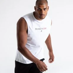 BOXRAW Men Clothing Boxing Is Love Muscle Tank - White