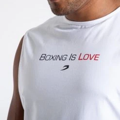 BOXRAW Men Clothing Boxing Is Love Muscle Tank - White