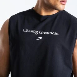 BOXRAW Men Chasing Greatness Muscle Tank - Black