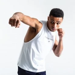 BOXRAW Men Chasing Greatness Muscle Tank - White Clothing