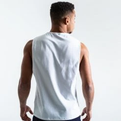 BOXRAW Men Chasing Greatness Muscle Tank - White Clothing
