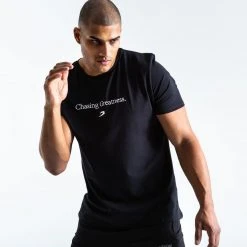 BOXRAW Men Clothing Chasing Greatness T-Shirt - Black