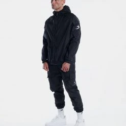 BOXRAW Men New Releases Dundee Windbreaker Jacket - Black 23 BOXRAW Men New Releases Dundee Windbreaker Jacket - Black