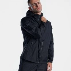 BOXRAW Men New Releases Dundee Windbreaker Jacket - Black 14 BOXRAW Men New Releases Dundee Windbreaker Jacket - Black