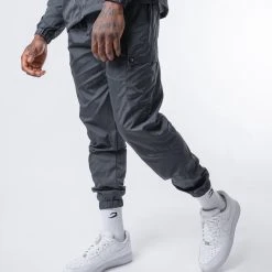 BOXRAW Men Dundee Cargo Pants - Charcoal