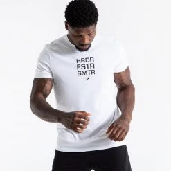 BOXRAW Men HRDR FSTR SMTR T-Shirt - White Clothing
