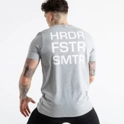 BOXRAW Men HRDR FSTR SMTR T-Shirt - Grey Clothing 10 BOXRAW Men HRDR FSTR SMTR T-Shirt - Grey Clothing