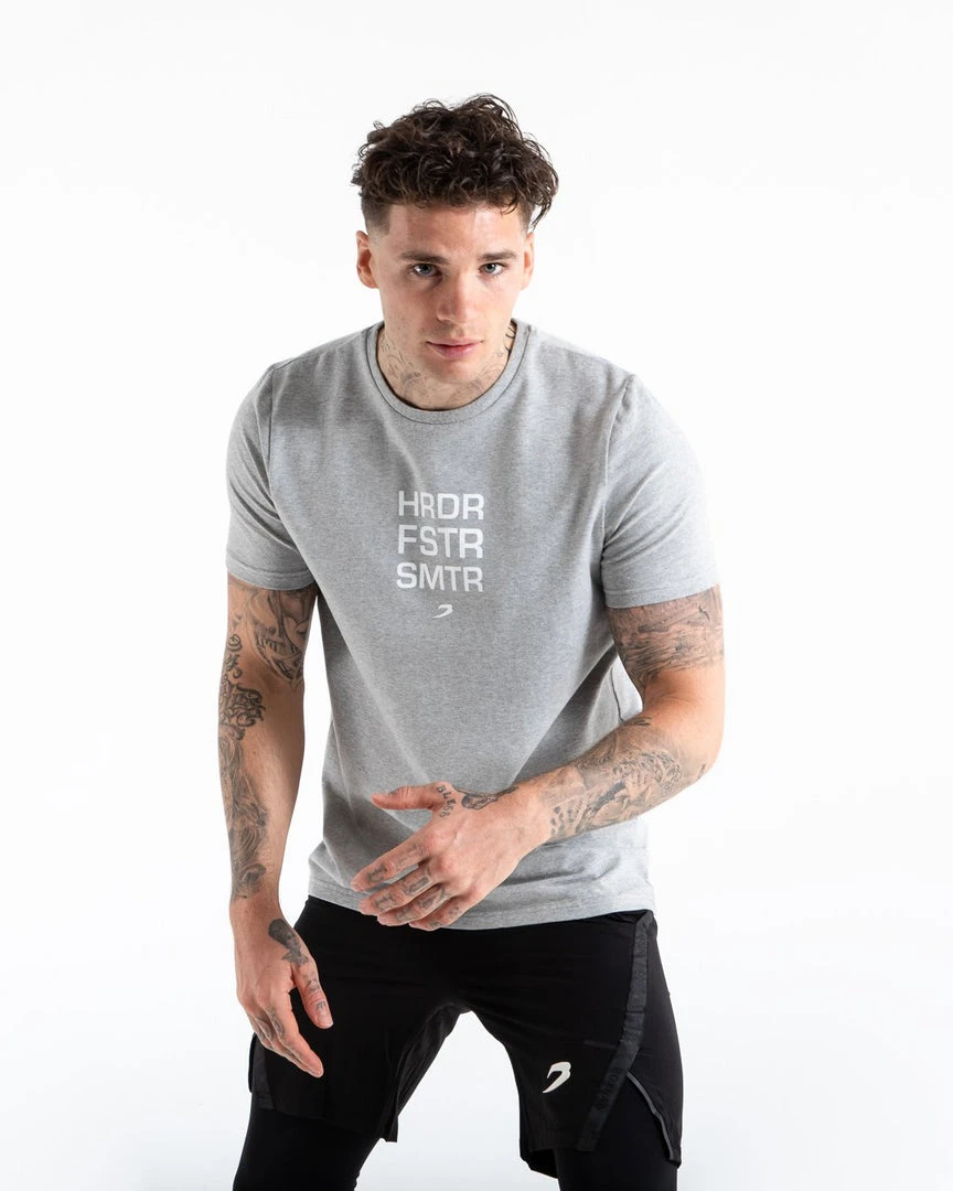 BOXRAW Men HRDR FSTR SMTR T-Shirt - Grey Clothing 4 BOXRAW Men HRDR FSTR SMTR T-Shirt - Grey Clothing