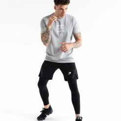 BOXRAW Men HRDR FSTR SMTR T-Shirt - Grey Clothing