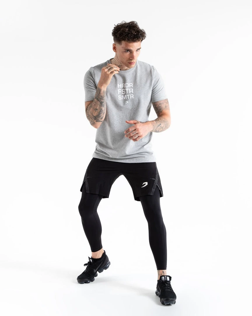 BOXRAW Men HRDR FSTR SMTR T-Shirt - Grey Clothing 2 BOXRAW Men HRDR FSTR SMTR T-Shirt - Grey Clothing