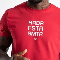 BOXRAW Men Clothing HRDR FSTR SMTR T-Shirt - Red