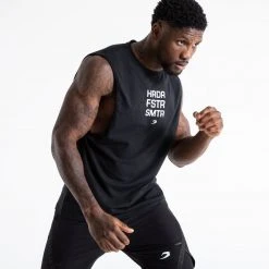 BOXRAW Men Clothing HRDR FSTR SMTR Muscle Tank - Black