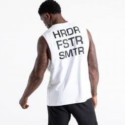 BOXRAW Men HRDR FSTR SMTR Muscle Tank - White Clothing