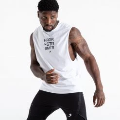 BOXRAW Men HRDR FSTR SMTR Muscle Tank - White Clothing