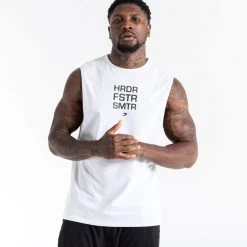 BOXRAW Men HRDR FSTR SMTR Muscle Tank - White Clothing