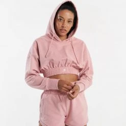 BOXRAW Women Kim Cropped Hoodie - Pink