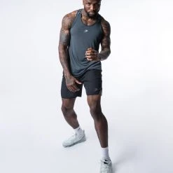 BOXRAW Men New Releases Langford Tank - Charcoal