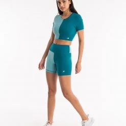 BOXRAW Women New Releases Lisa Crop Top - Teal
