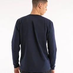 BOXRAW Men BOXRAW Long Sleeve T-Shirt - Navy Clothing