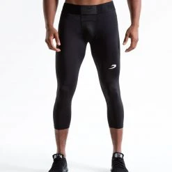 BOXRAW Men Saddler Compression 3/4 Leggings - Black Shorts