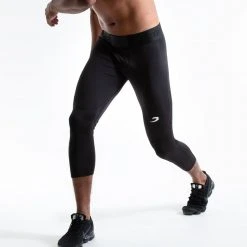 BOXRAW Men Saddler Compression 3/4 Leggings - Black Shorts