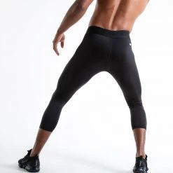 BOXRAW Men Saddler Compression 3/4 Leggings - Black Shorts