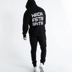 BOXRAW Men Clothing HRDR FSTR SMTR Unisex Hoodie - Black