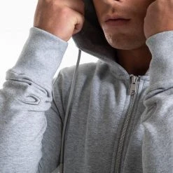 BOXRAW Men Marciano Zip Hoodie - Grey