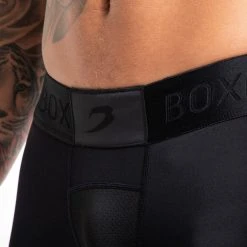 BOXRAW Men Saddler Compression Shorts - Black