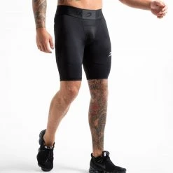 BOXRAW Men Saddler Compression Shorts - Black