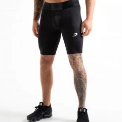 BOXRAW Men Saddler Compression Shorts - Black