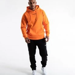 BOXRAW Men Johnson Hoodie - Orange Clothing