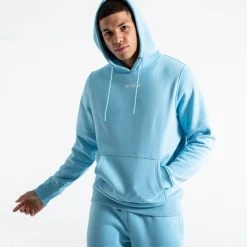 BOXRAW Men Johnson Hoodie - Baby Blue Clothing