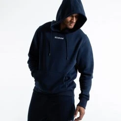 BOXRAW Men Johnson Hoodie - Navy Clothing